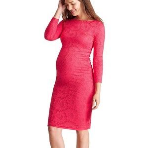 Ingrid & Isabel Maternity Boatneck Lace Dress